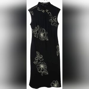 Vintage 90s Evan Picone Cheongsam Asian Style Dress, 16